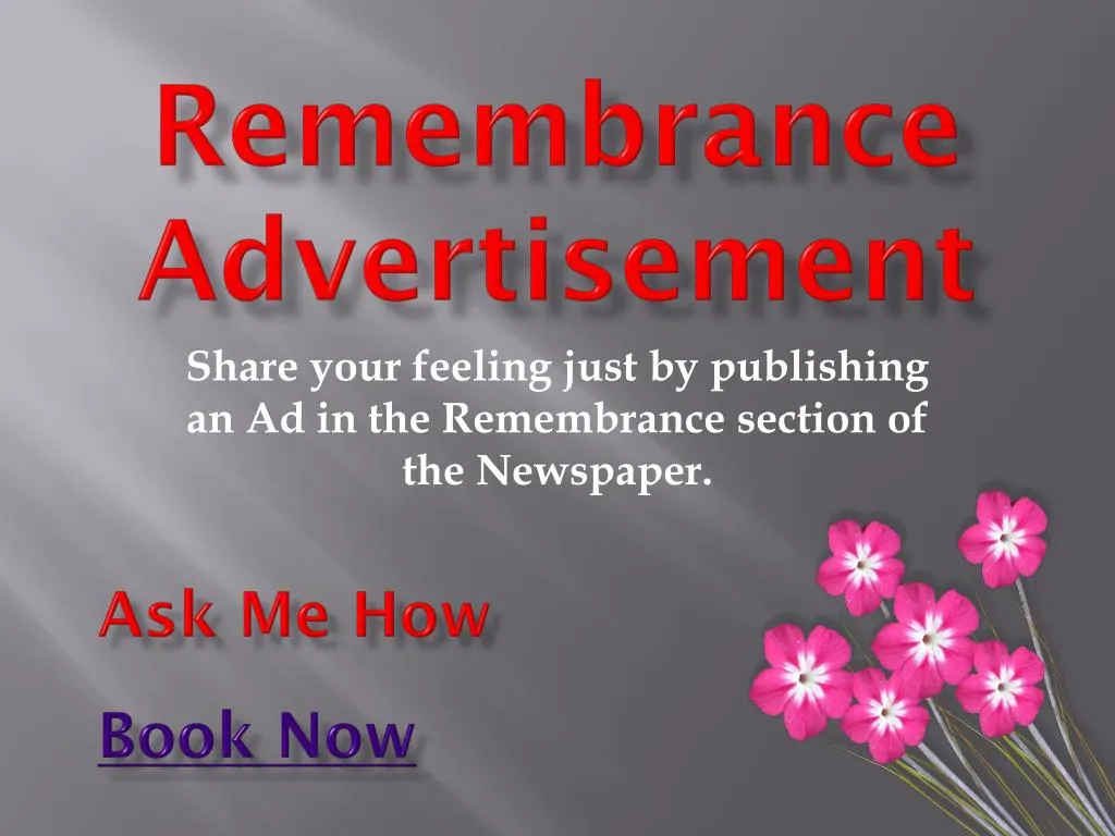 remembrance advertisement