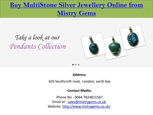 Multistone Silver Jewellery Online UK