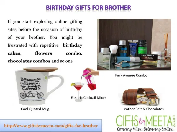 Birthday Gifts for Brother from Sister by GiftsbyMeeta