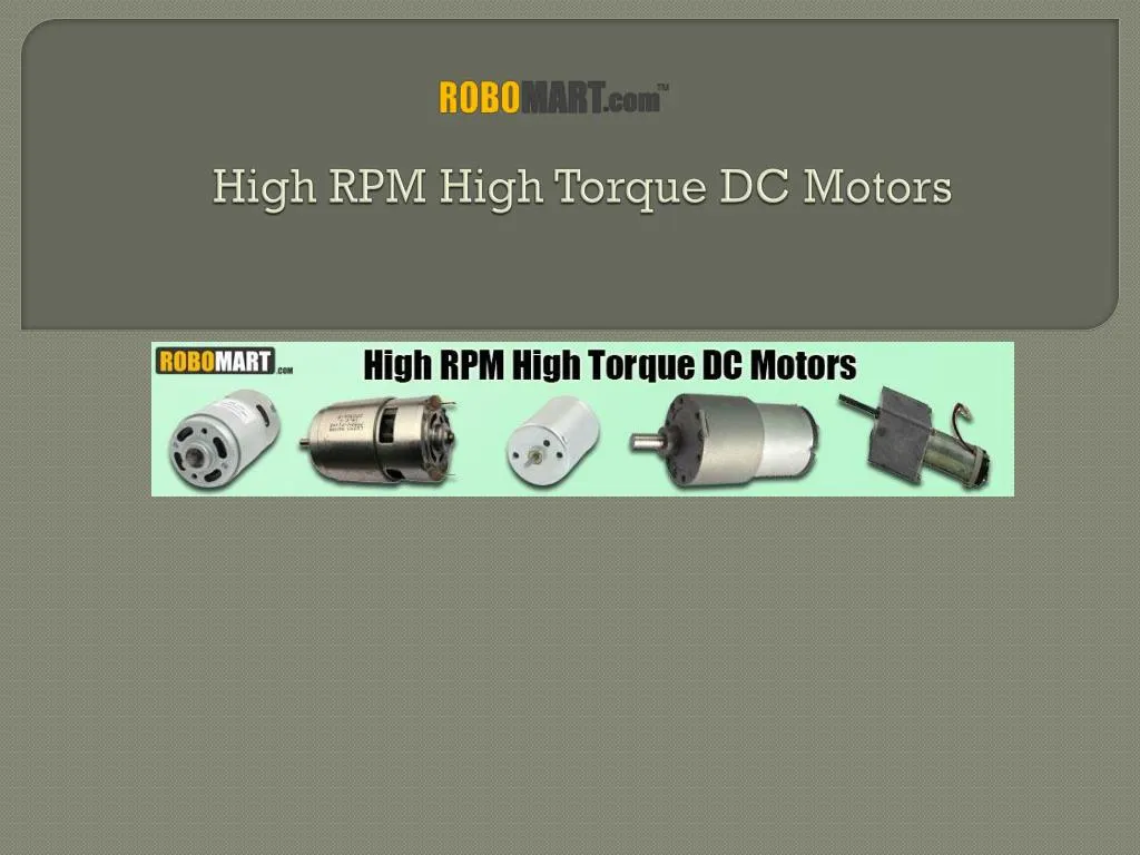 high rpm high torque dc motors