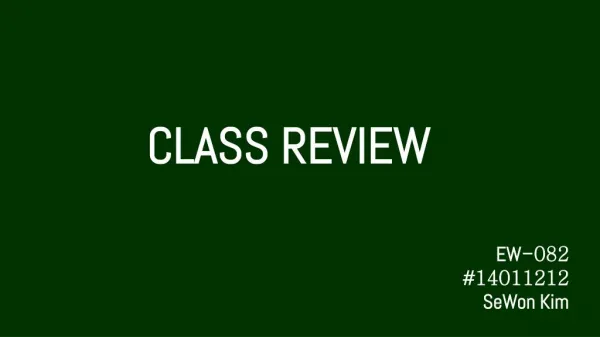 20151125 Class Review