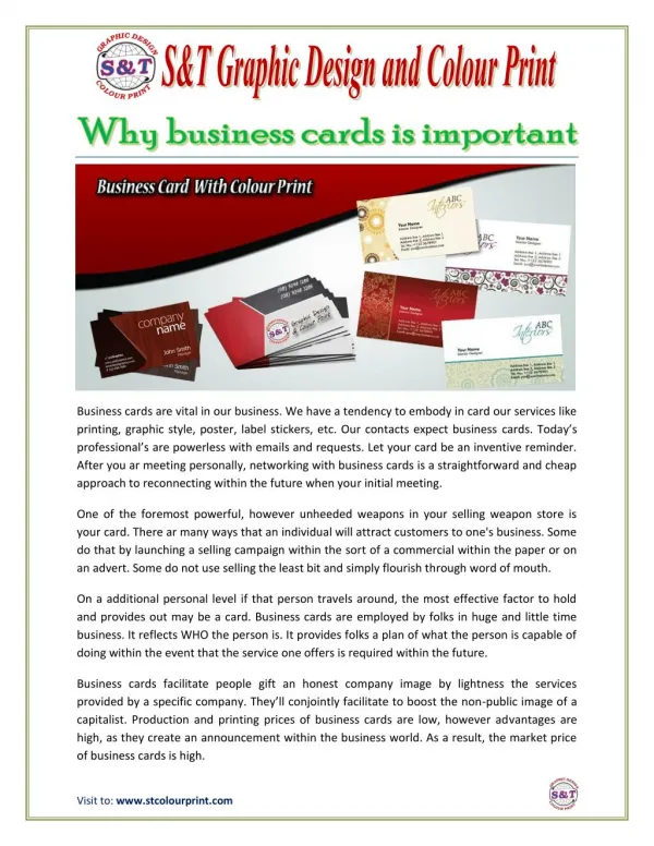 Why business cards is important