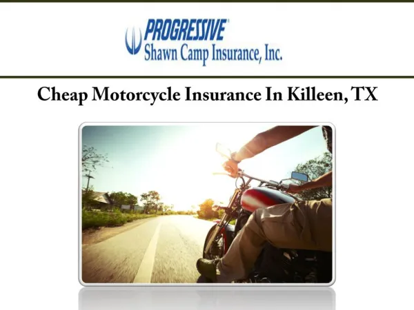 Cheap Motorcycle Insurance In Killeen, TX