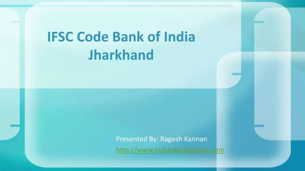 ifsc code bank of india jharkhand