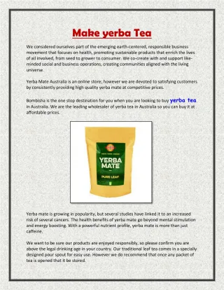 Make yerba Tea - slide 1