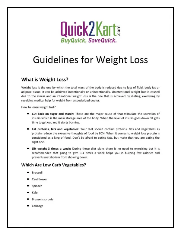 What is Weight Loss?