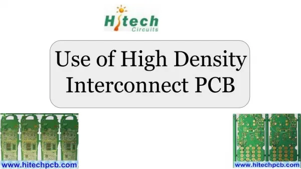 Use of High Density Interconnect PCB