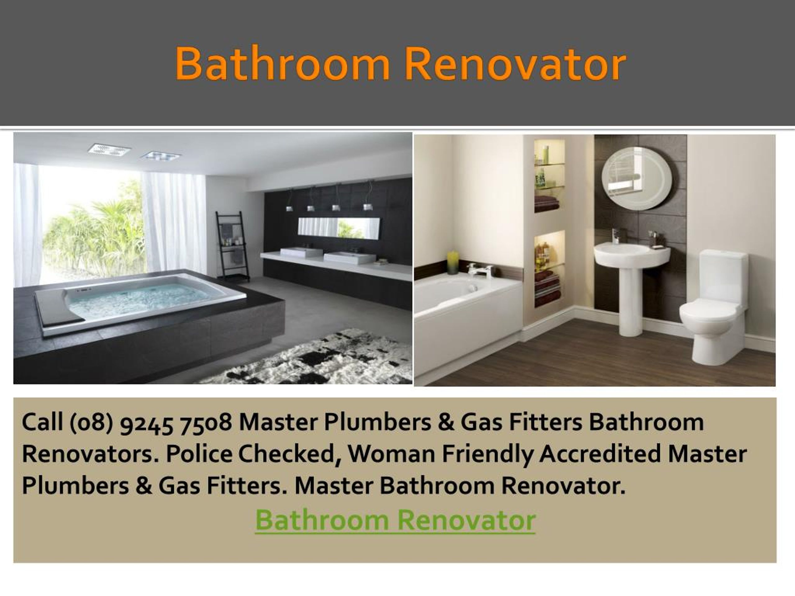 PPT - Bathroom Renovator PowerPoint Presentation, free download - ID ...