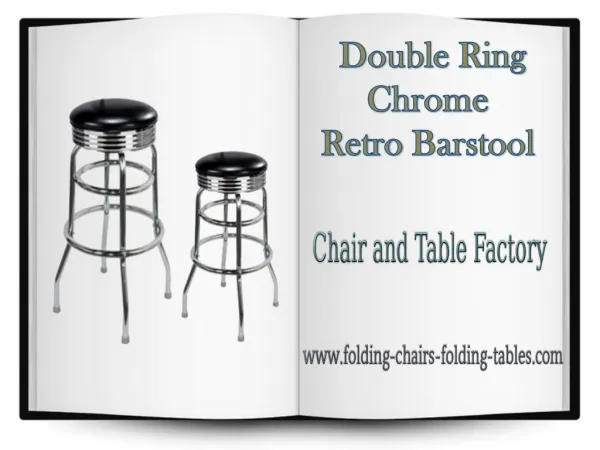 Double Ring Chrome Barstool - Folding Chairs Tables Larry Hoffman
