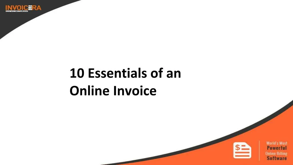 10 essentials of an online invoice