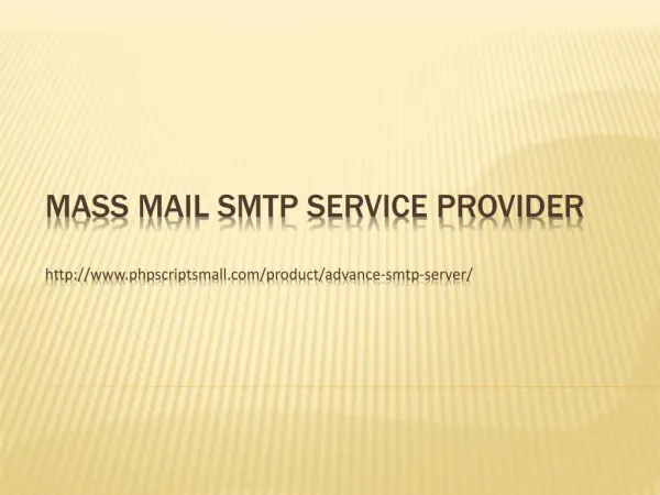 Mass Mail SMTP Service Provider
