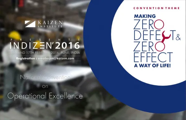 INDIZEN 2016 - National Convention on Operational Excellence