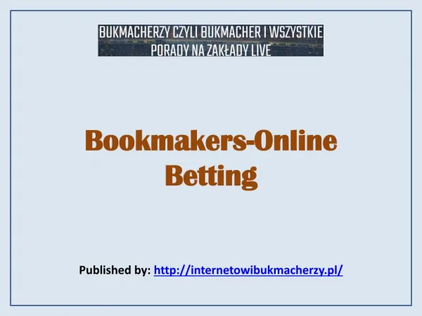 Bookmakers-Online Betting