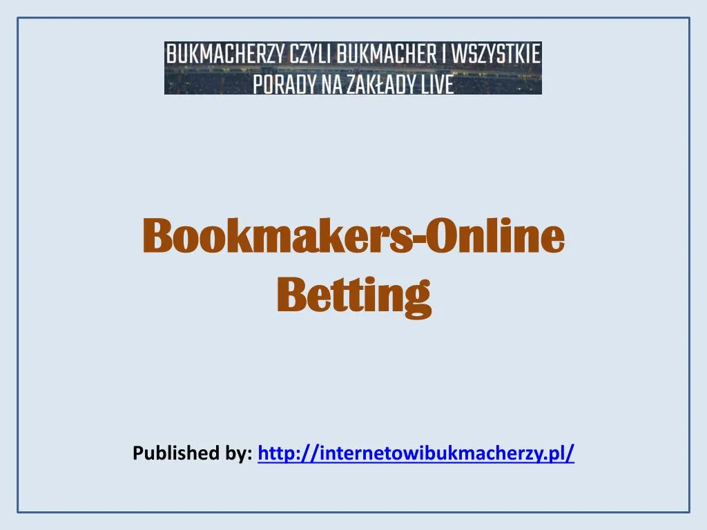 bookmakers online betting