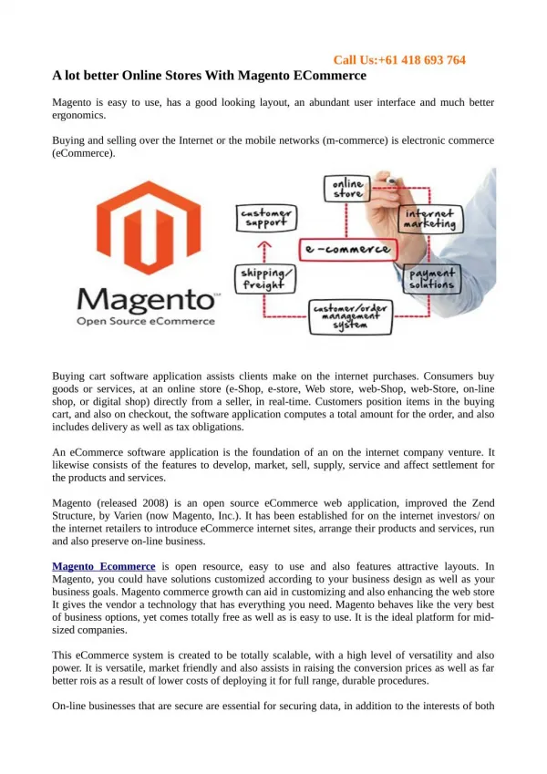 A lot better Online Stores With Magento ECommerce