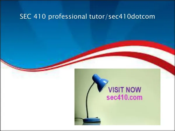 SEC 410 professional tutor/sec410dotcom