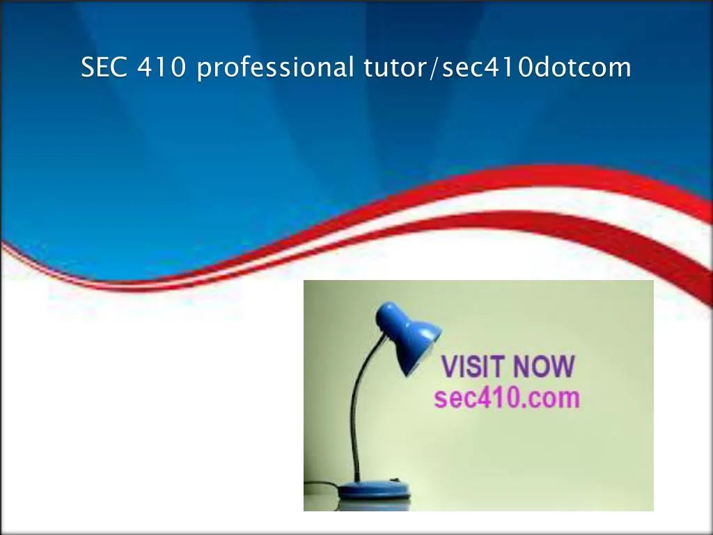 sec 410 professional tutor sec410dotcom