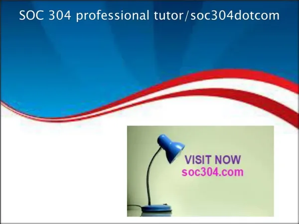 SOC 304 professional tutor/soc304dotcom