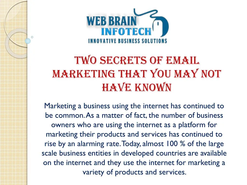 two secrets of email marketing that you may not have known