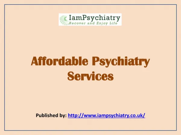 Affordable Psychiatry Services