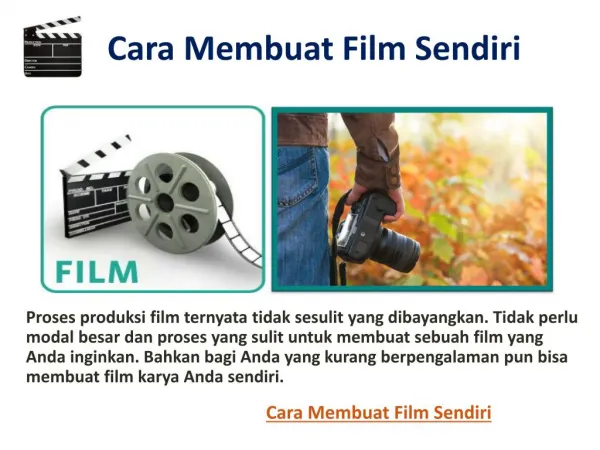 cara membuat film sendiri