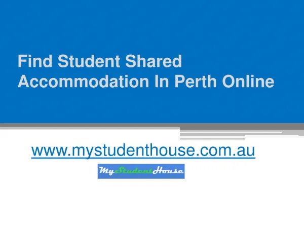 Find Student Shared Accommodation In Perth Online - www.mystudenthouse.com.au