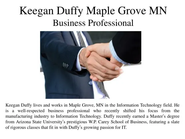 Keegan Duffy Maple Grove MN - Business Professional