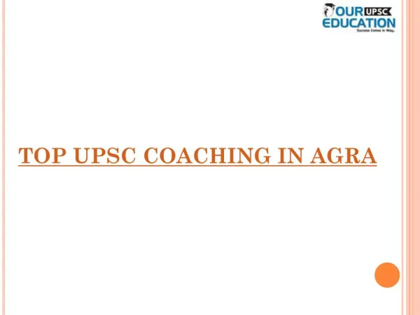 Best upsc coaching in agra