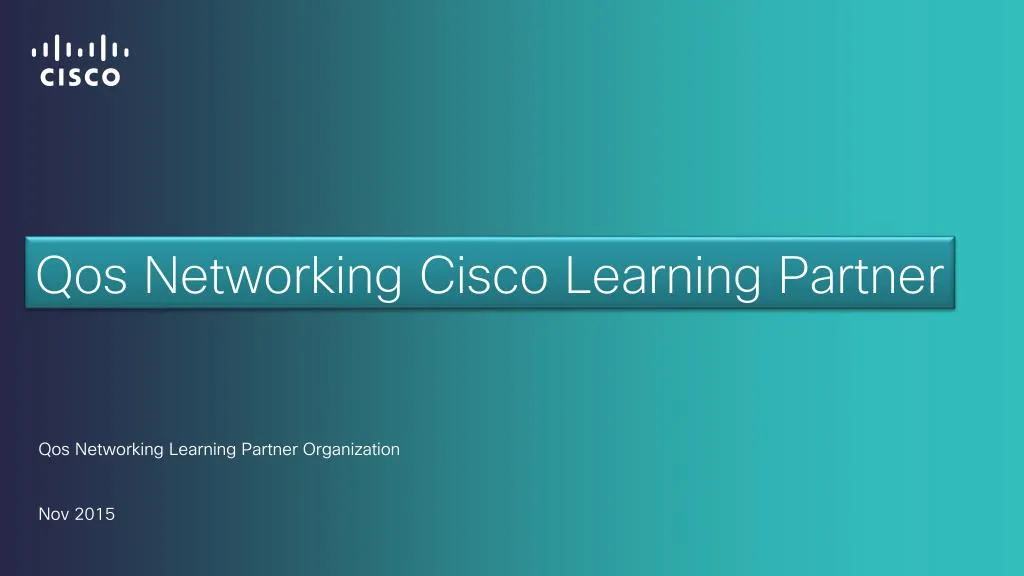 qos networking cisco learning partner