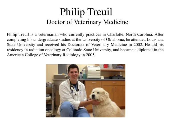 Philip Treuil - Doctor of Veterinary Medicine