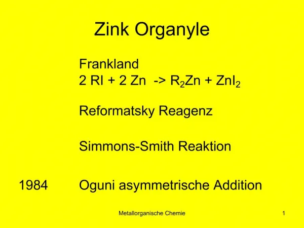 Zink Organyle