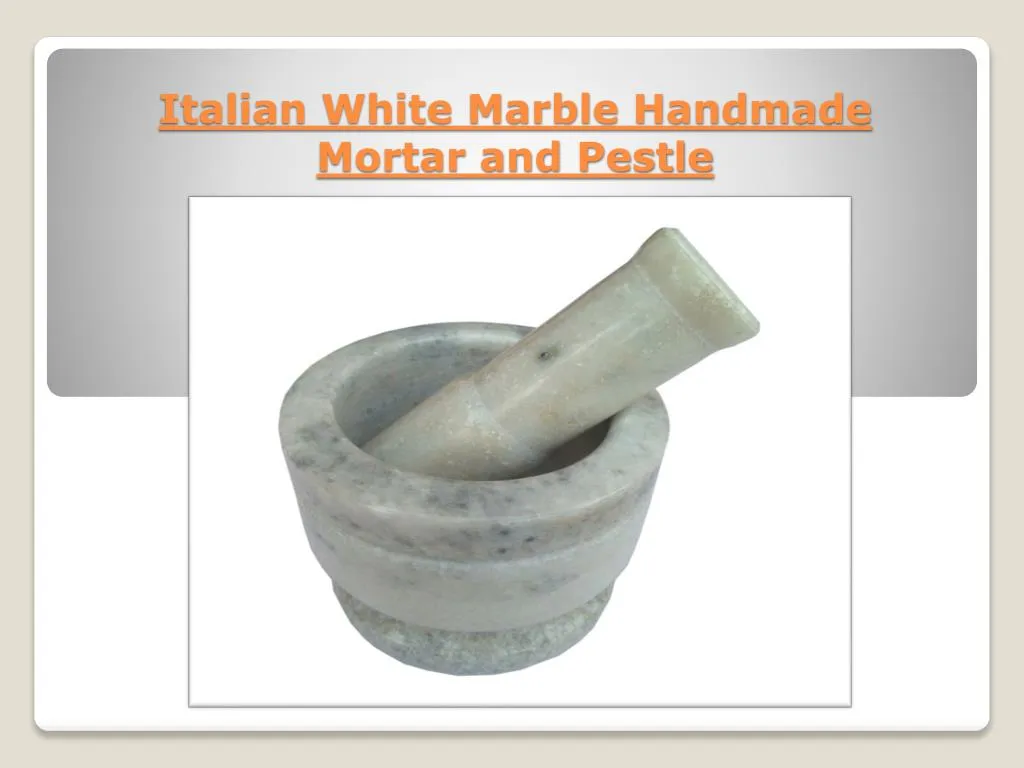 italian white marble handmade mortar and pestle