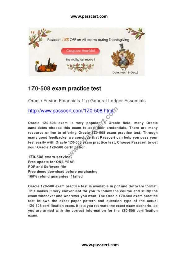 Oracle 1Z0-508 exam practice test