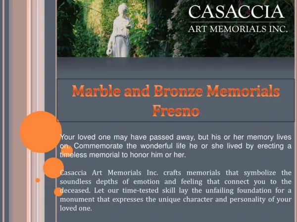 Marble and Bronze Memorials Fresno