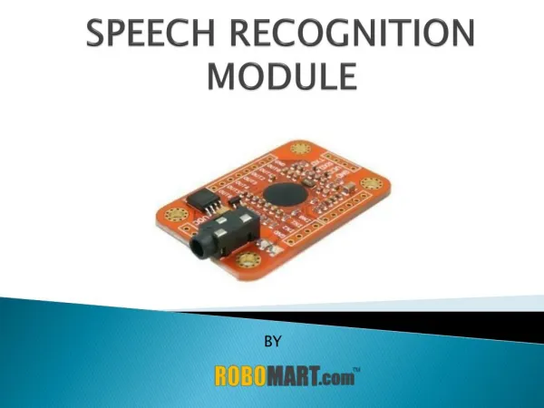 Speech Recognition Module By Robomart