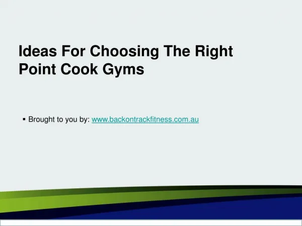 Ideas For Choosing The Right Point Cook Gyms