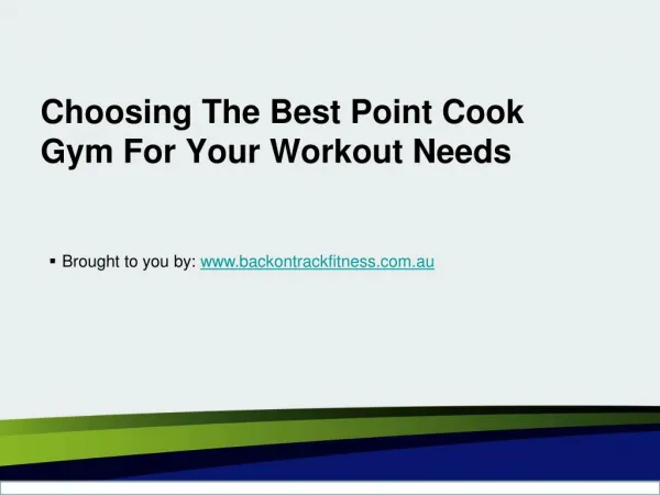 Choosing The Best Point Cook Gym For Your Workout Needs