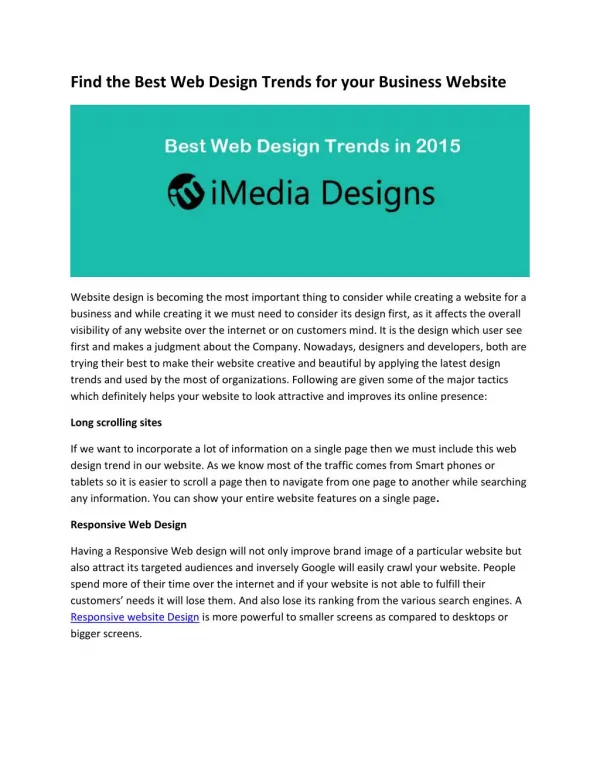 Find the Best Website Design Trends for Your Business Website