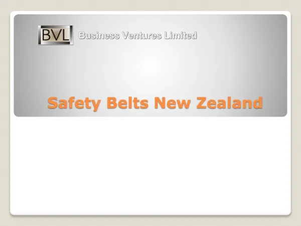 Safety belts New Zealand