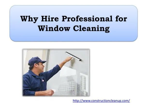 Why Hire Professional for Window Cleaning