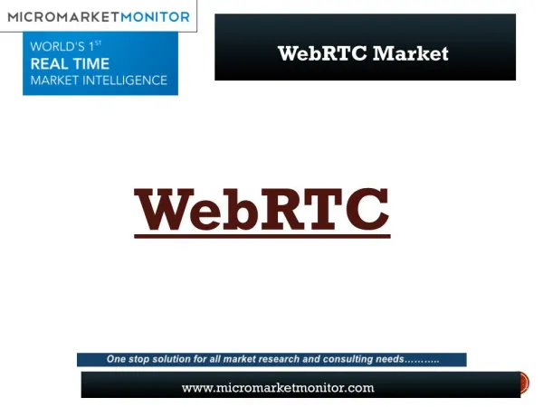 Global WebRTC Market Research