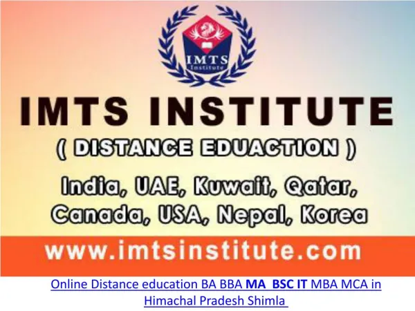 Online Distance education BA BBA MA BSC IT MBA MCA in Himachal Pradesh Shimla