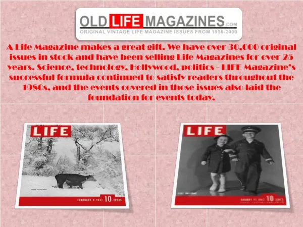 Original Vintage Life Magazine