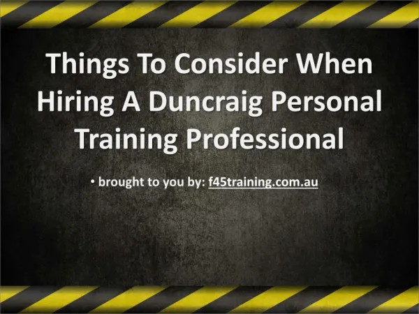 Duncraig personal training