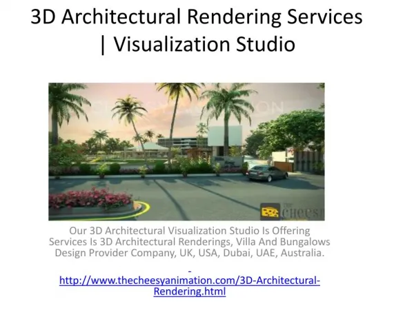 3D Architectural Rendering Services | Visualization Studio