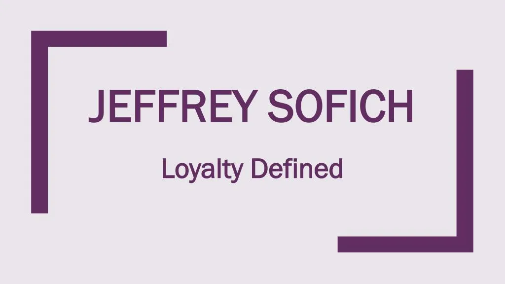 jeffrey sofich