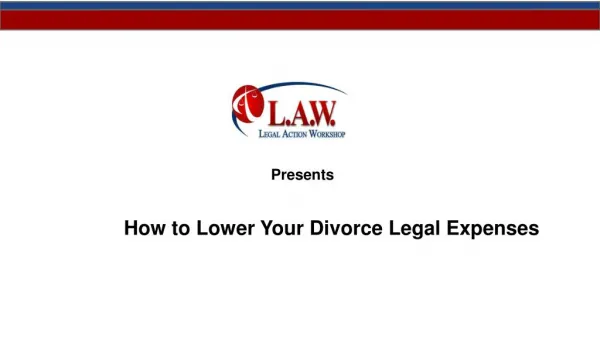 How to Lower Your Divorce Legal Expenses