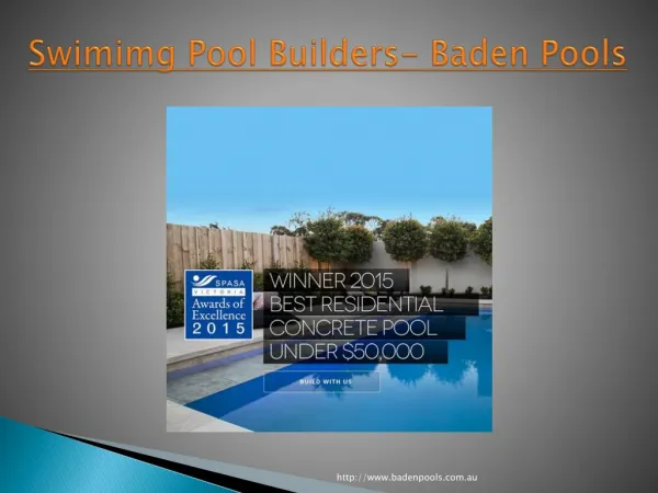 Swimming Pool Builders - Baden Pools