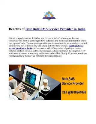 Bulk SMS Service Provider