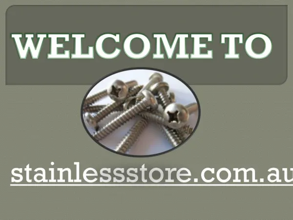 Stainless steel nuts - Stainless steel screws
